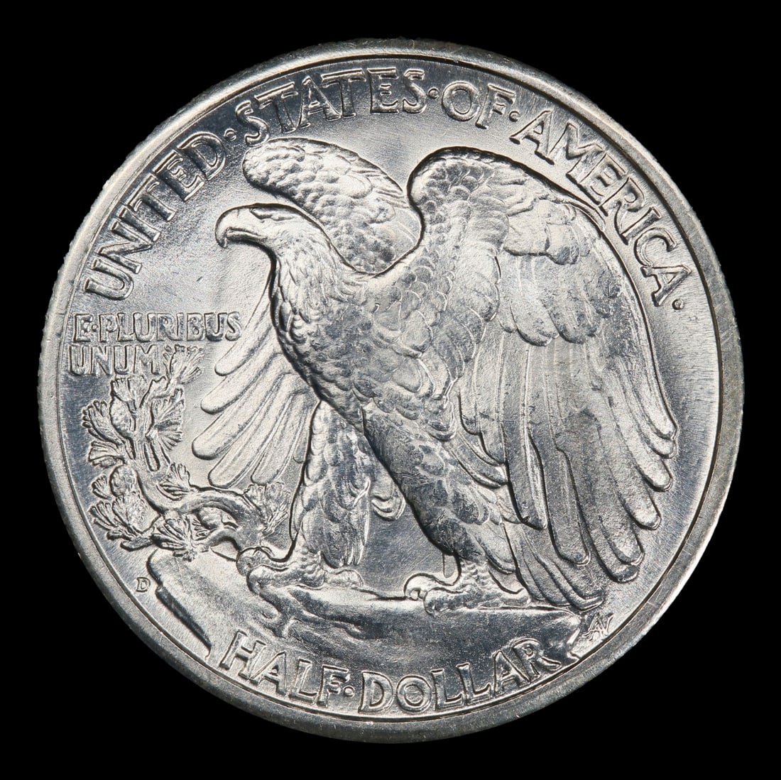 1945-d Walking Liberty Half Dollar 50c Grades ms66 - 3