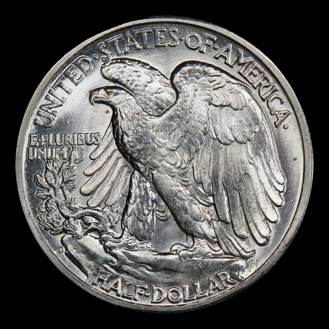 1945-d Walking Liberty Half Dollar Near Top Pop 50c ms67+ SEGS - 3