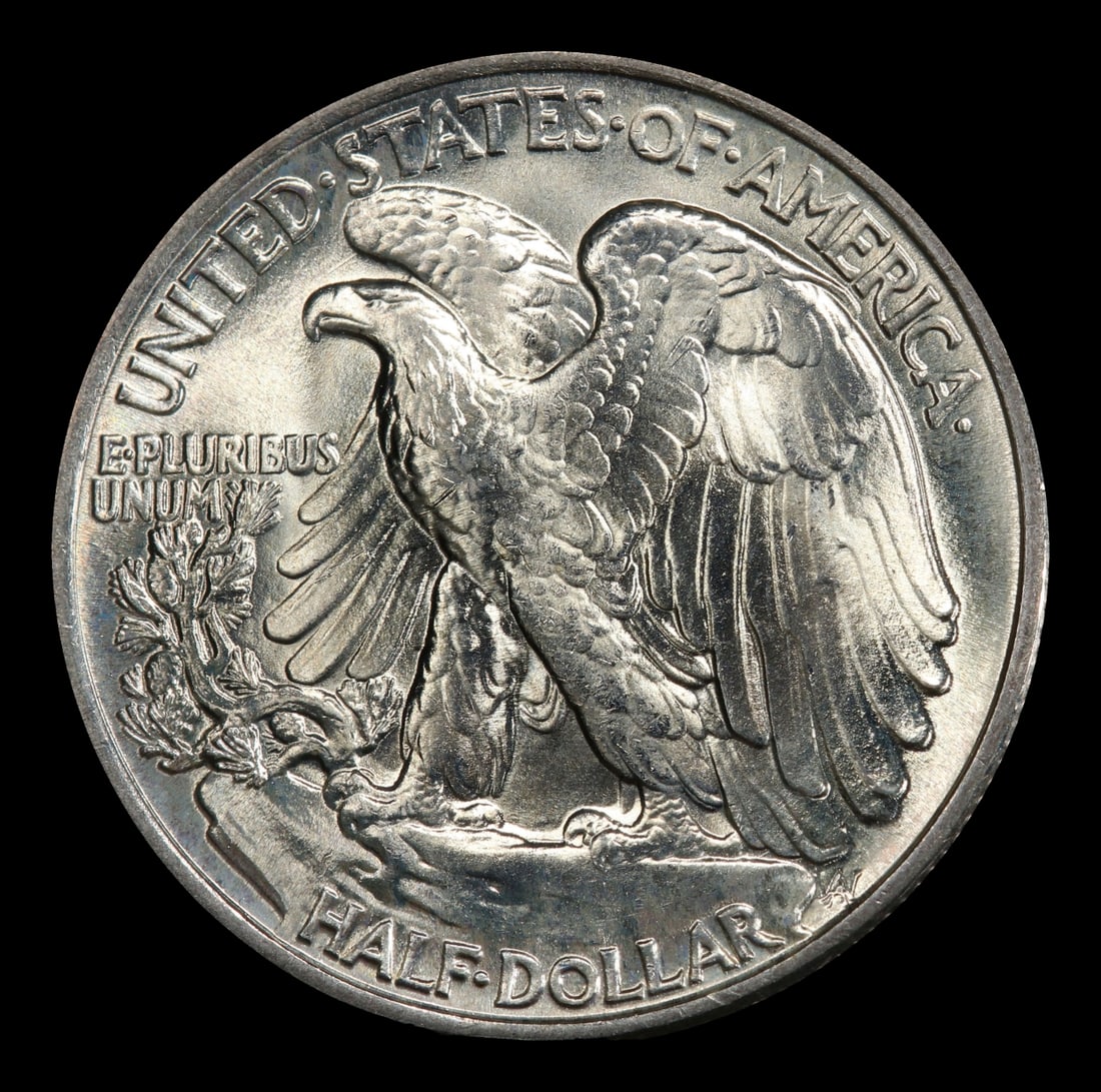 1947-p Walking Liberty Half Dollar Near Top Pop 50c ms67 SEGS - 3