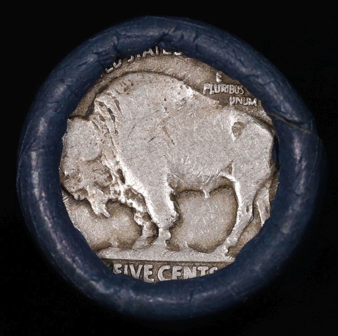 Buffalo Nickel Shotgun Roll in Old Bank Style 'Bell Telephone' Wrapper 1923 & D Mint Ends - 3