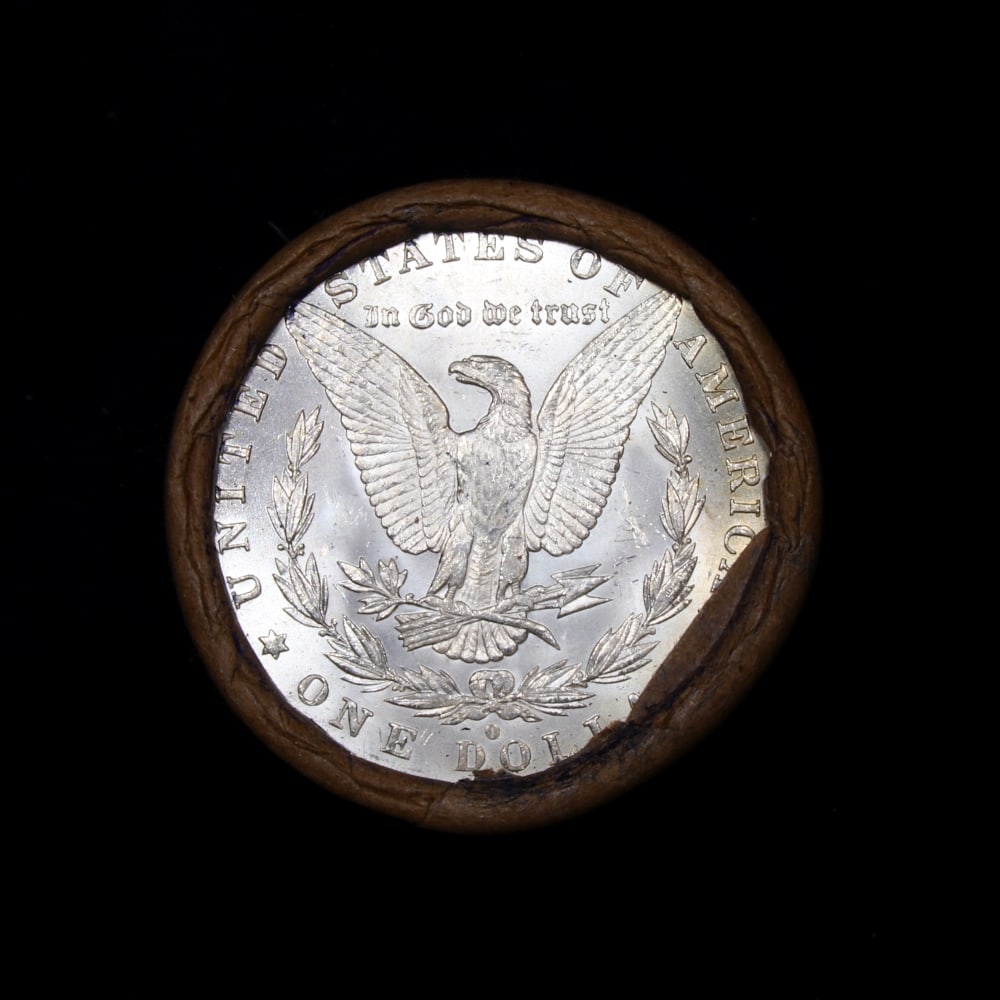 Full solid date 1883-o Uncirculated Morgan silver dollar roll, 20 coins - 3