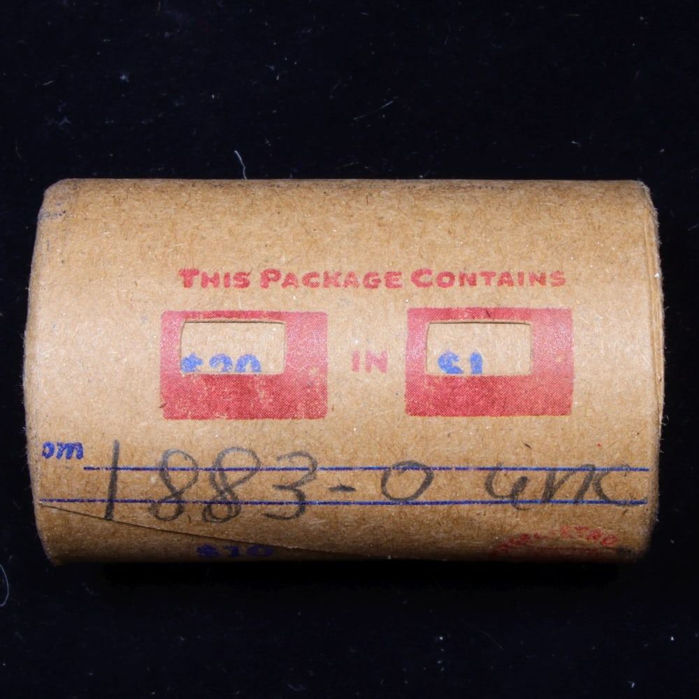 Full solid date 1883-o Uncirculated Morgan silver dollar roll, 20 coins - 5
