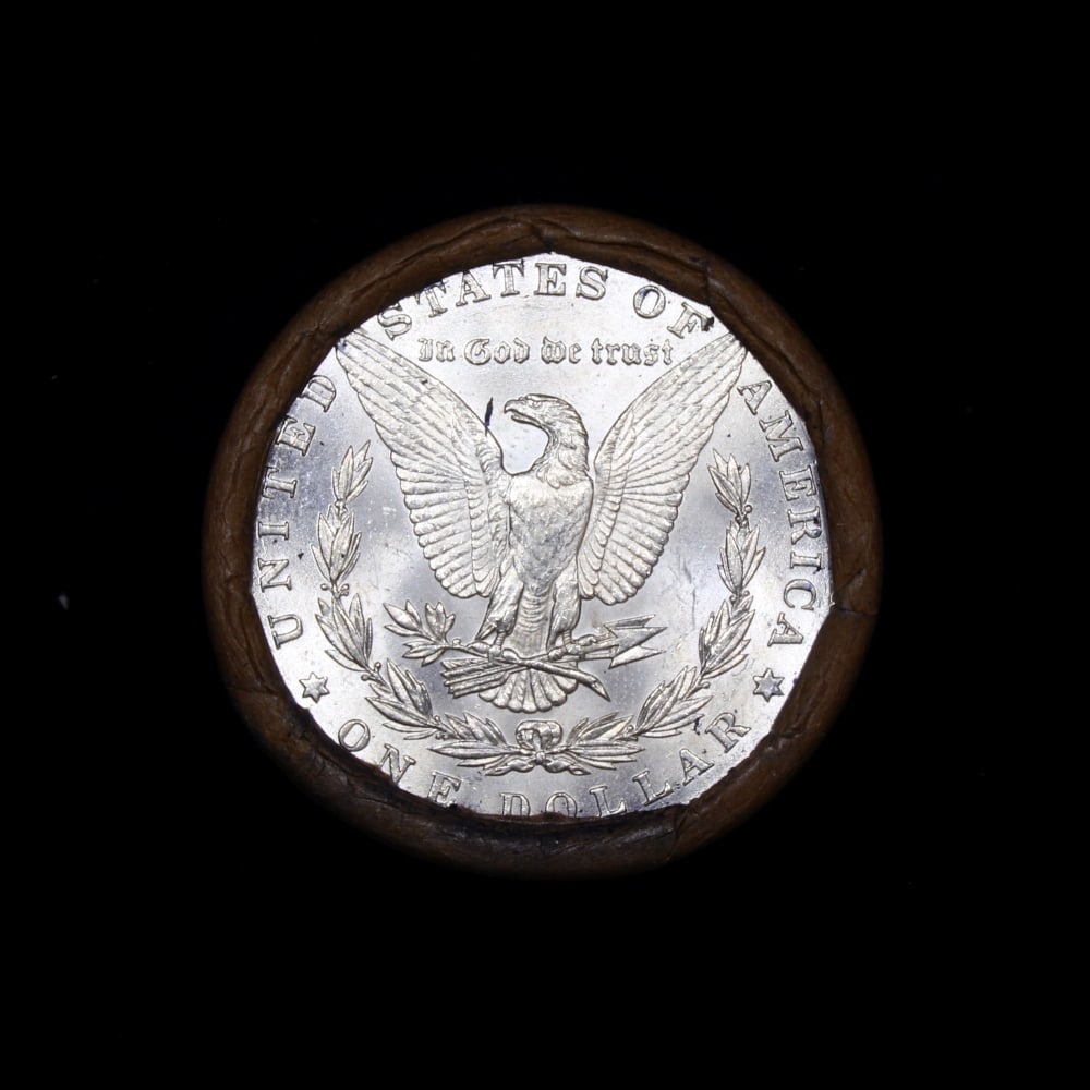 Full solid date 1887-p Uncirculated Morgan silver dollar roll, 20 coins - 3
