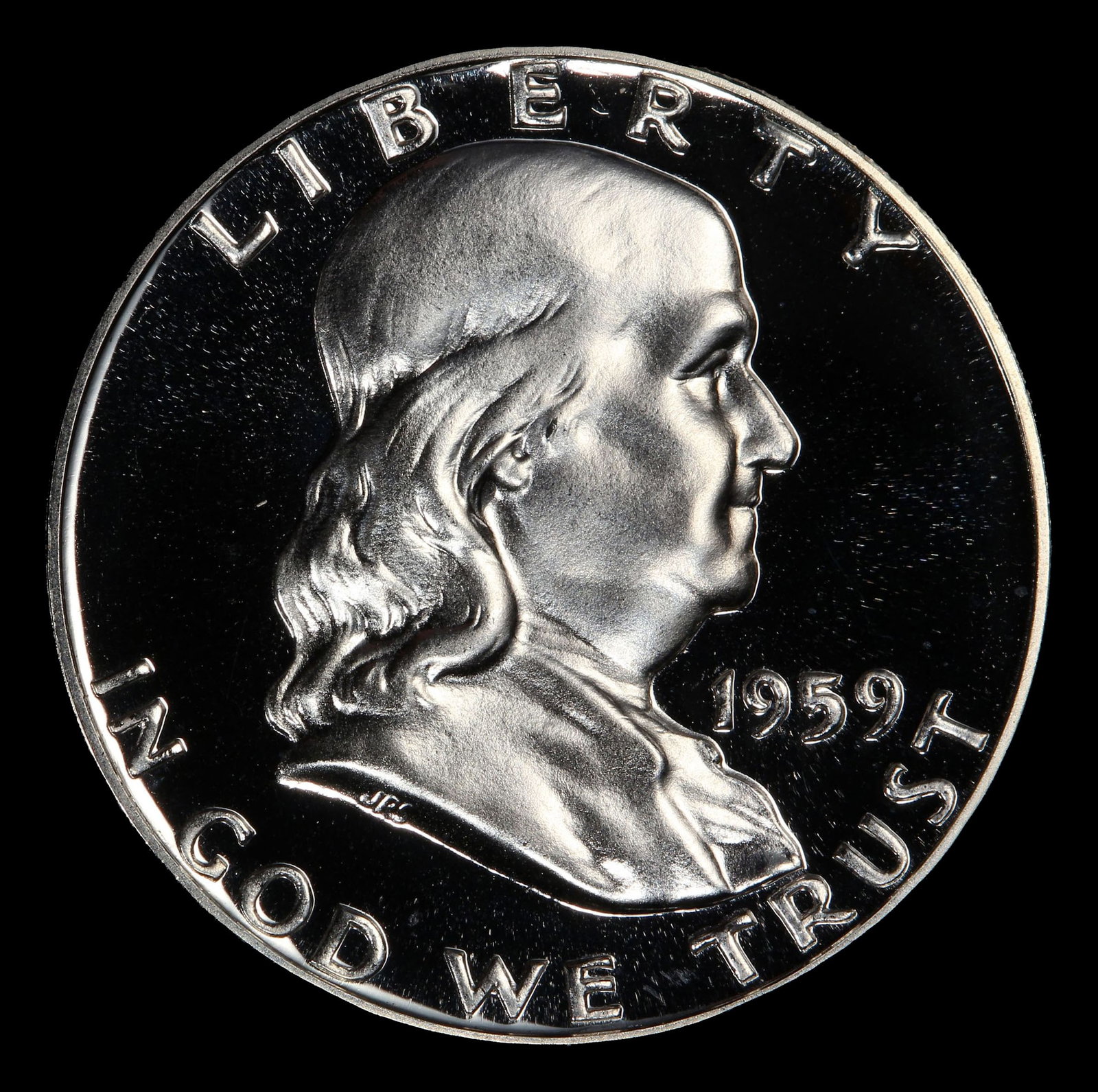 1959 Proof Franklin Half Dollar Near Top Pop! 50c pr68+ DCAM SEGS - 2