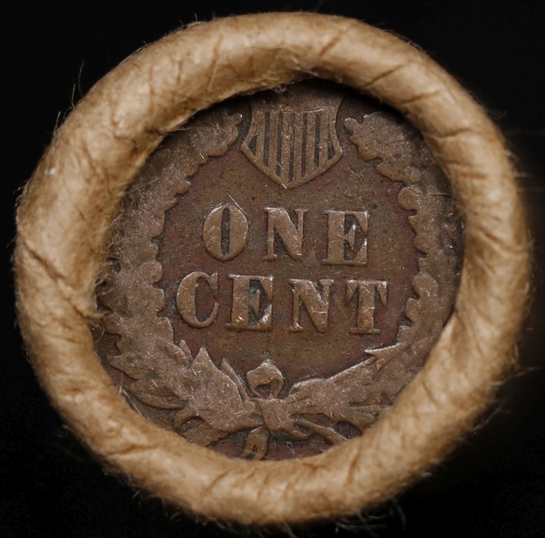 Lincoln Wheat Cent 1c Mixed Roll Orig Brandt McDonalds Wrapper, 1956-d end, Indian other end - 3