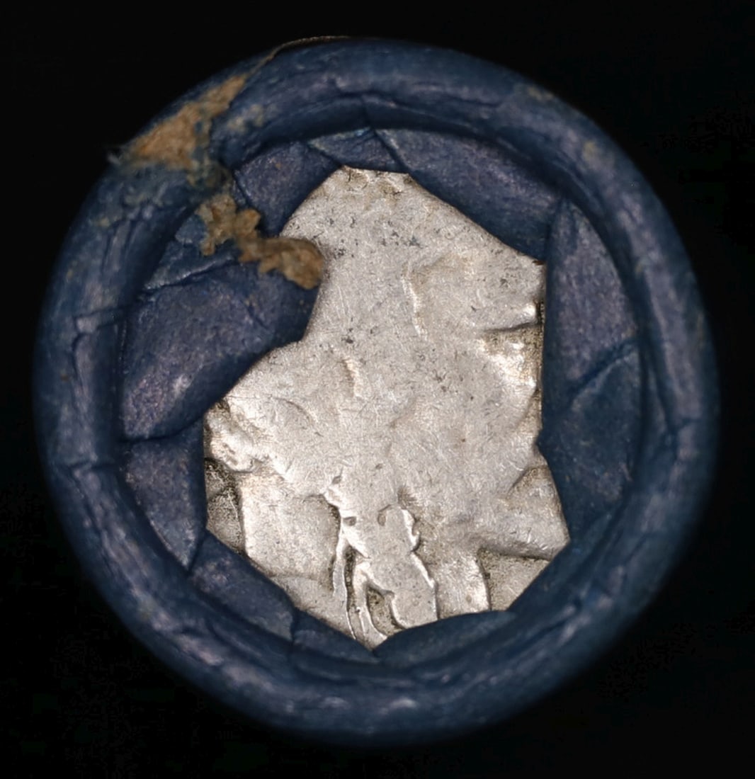 Buffalo Nickel Shotgun Roll in Old Bank Style 'Bell Telephone' Wrapper 1925 & D Mint Ends - 2