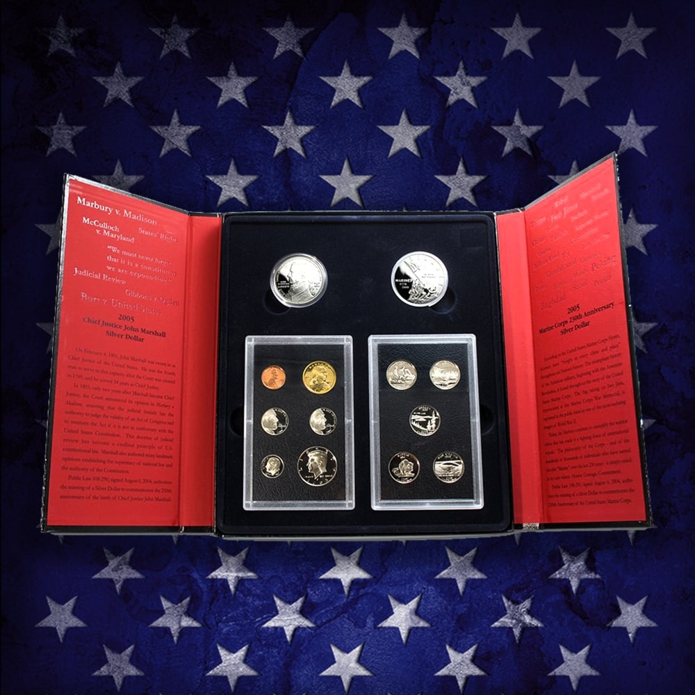 2005-2006 US Mint Legacy Proof Sets - 25 Coins Total, 2 Complete Sets Over 3oz Of Silver - 3