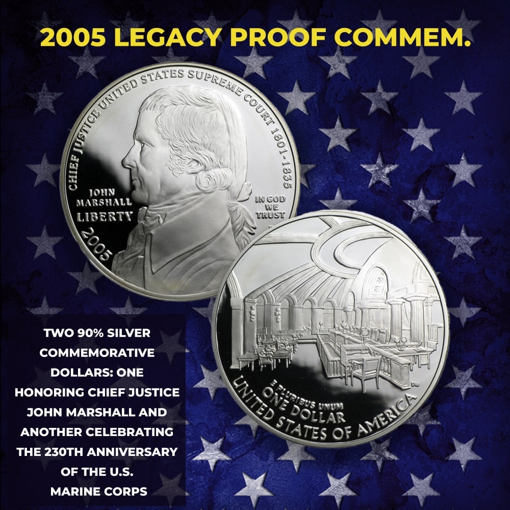 2005-2006 US Mint Legacy Proof Sets - 25 Coins Total, 2 Complete Sets Over 3oz Of Silver - 4