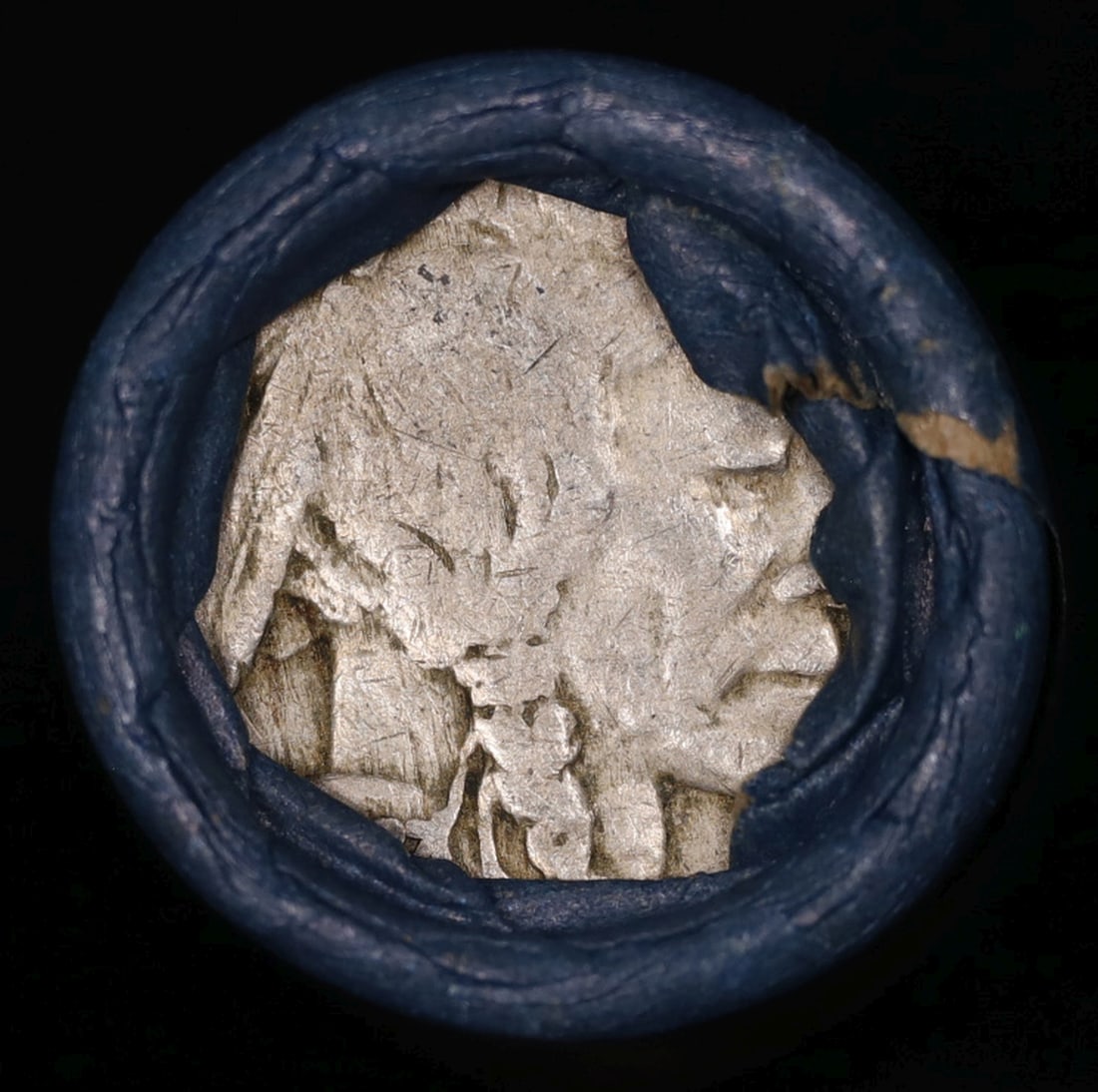 Buffalo Nickel Shotgun Roll in Old Bank Style 'Bell Telephone' Wrapper 1927 & D Mint Ends - 2