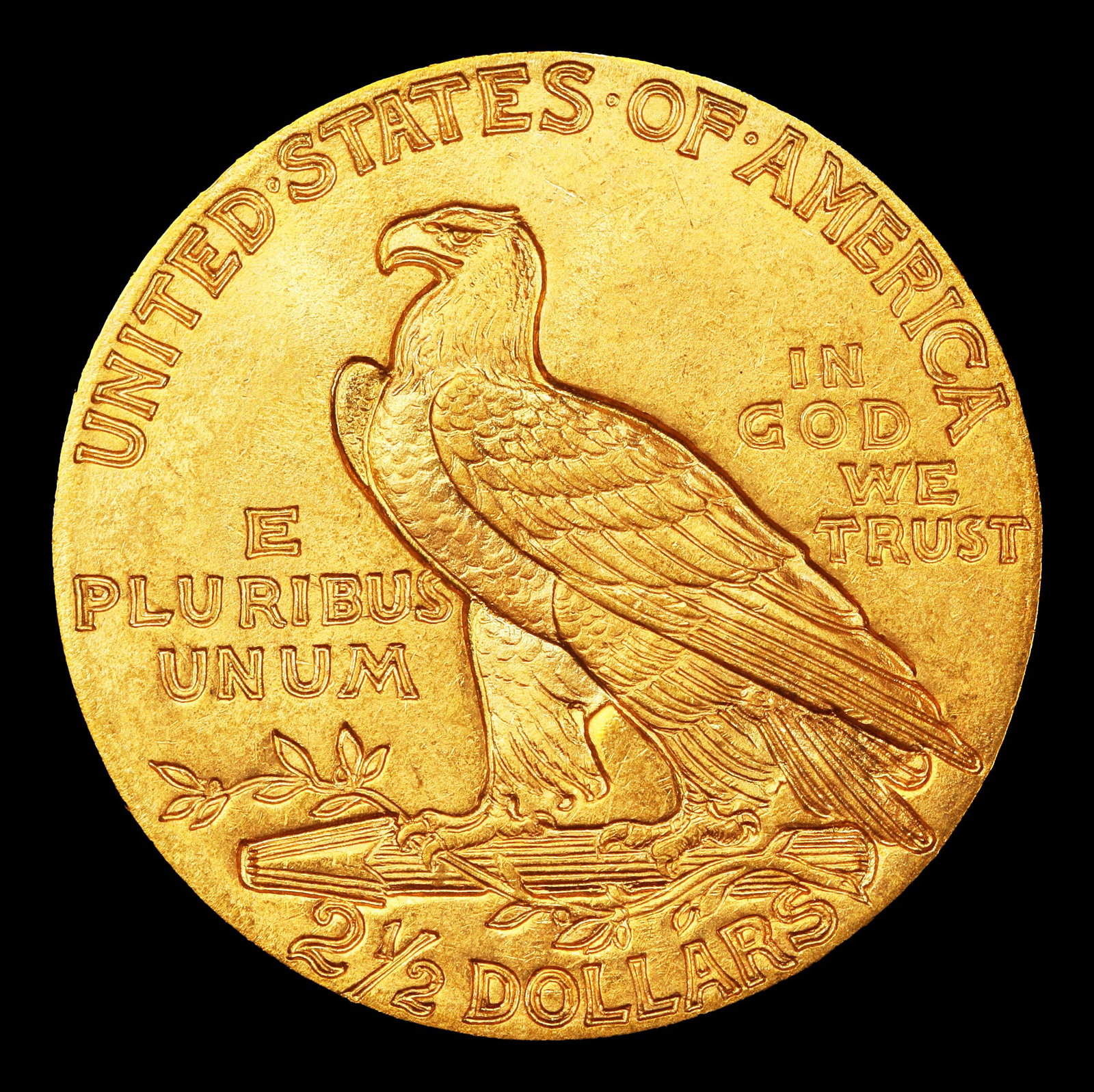 1914-p Gold Indian Quarter Eagle Near Top Pop! $2 1/2 ms66 USCG - 3
