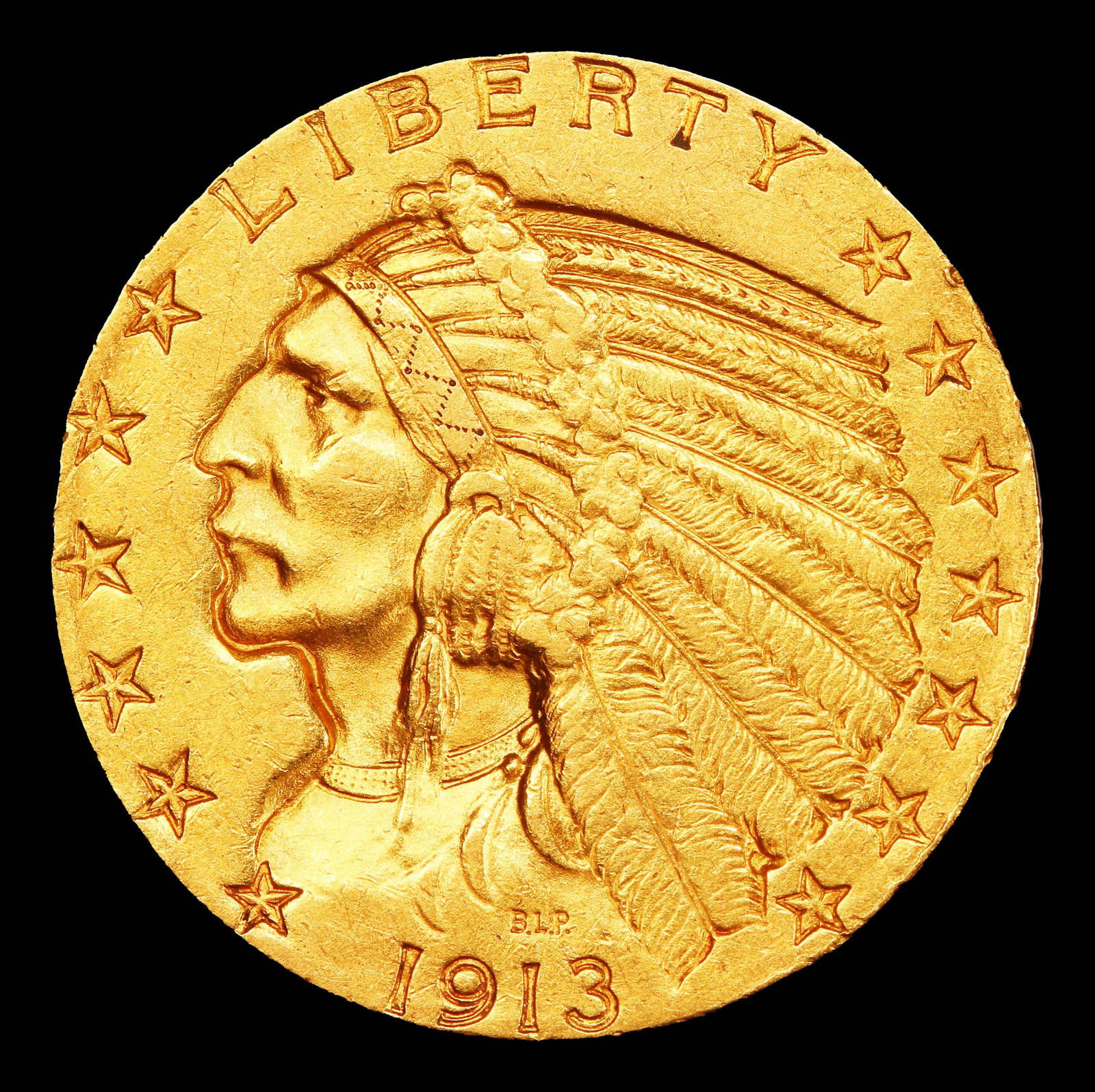1913-s Gold Indian Half Eagle $5 ms64 SEGS - 2