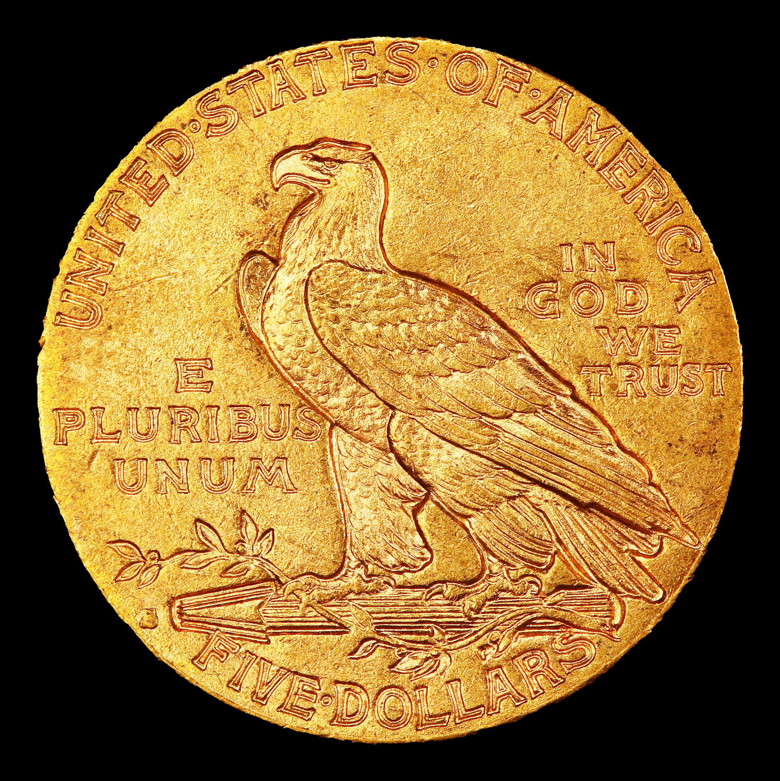 1914-s Gold Indian Half Eagle $5 ms62+ USCG - 3