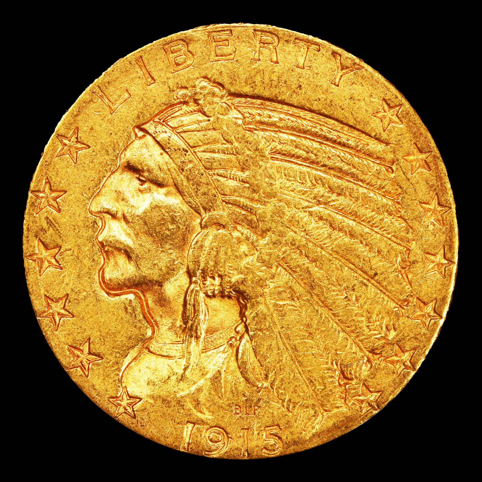 1915-s Gold Indian Half Eagle $5 ms63+ USCG - 2