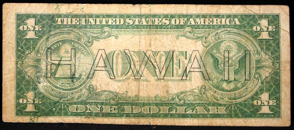 1935A $1 Silver Certificate Hawaii WWII Emergency Currency Grades vf+ - 3