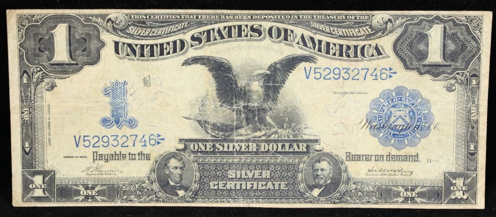 1899 $1 large size Silver Certificate "Black Eagle" Date Below Serial Grades vf+ FR-229 - 2