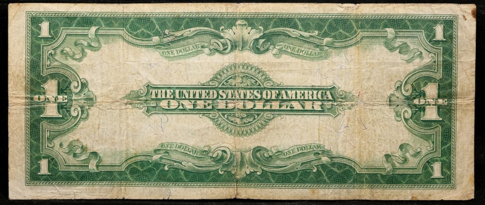 1923 $1 large size Silver Certificate Grades vf++ Signatures Woods/White - 3