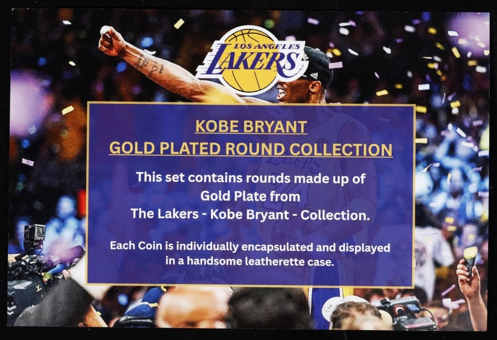 10 Coin Kobe Bryant Remembrance Gold Plated Round Collection - 6