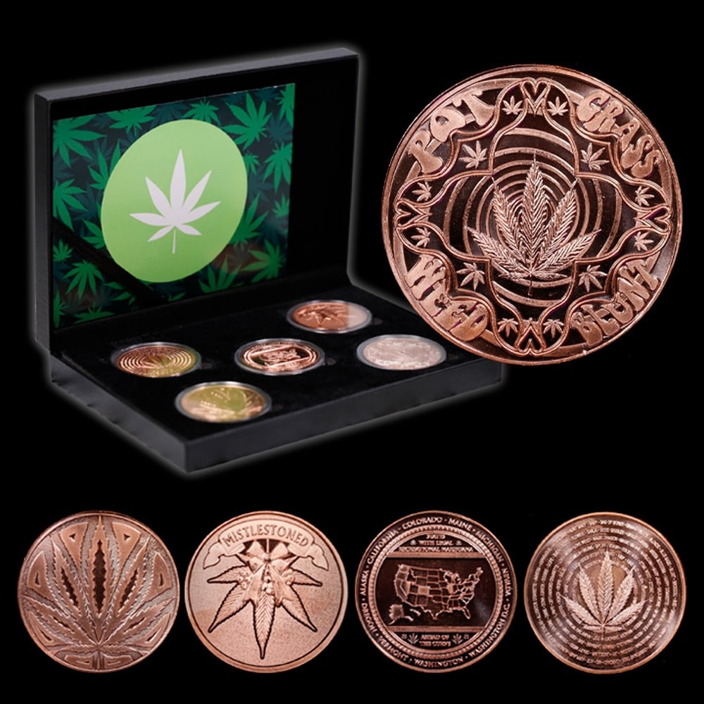 5 Copper Coin Weed/Hemp Set 5oz Of Copper - 3
