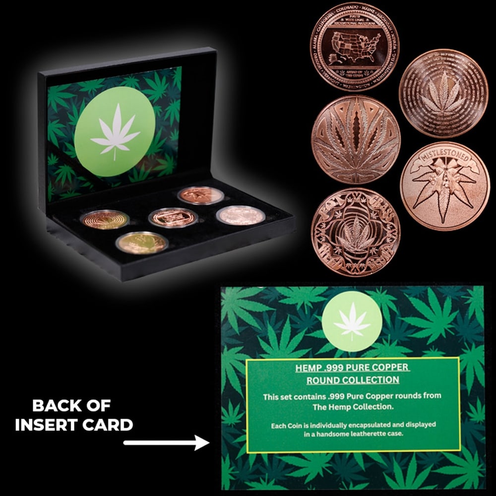 5 Copper Coin Weed/Hemp Set 5oz Of Copper - 4