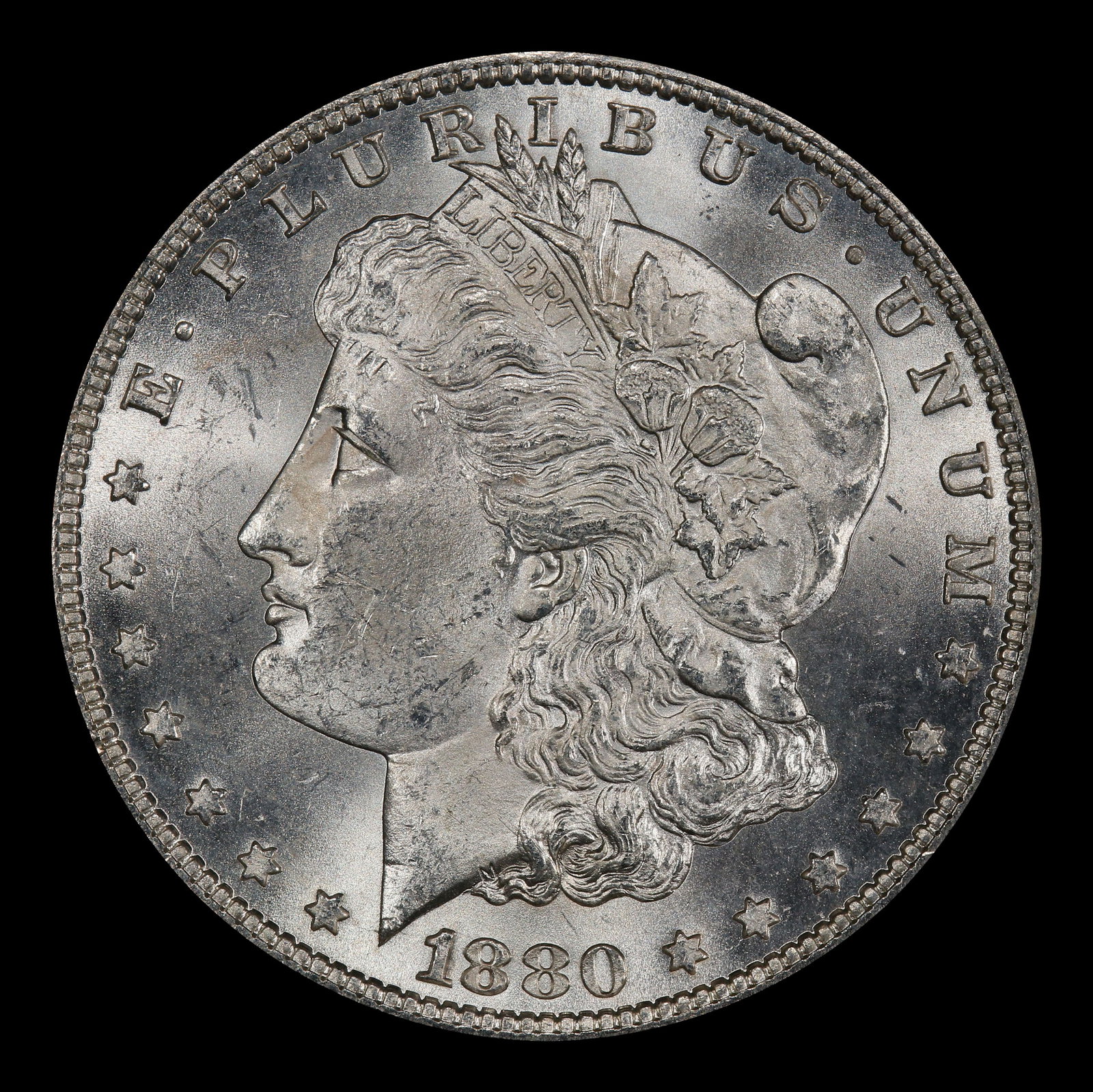 1880-p Morgan Dollar $1 Grades ms63 - 2