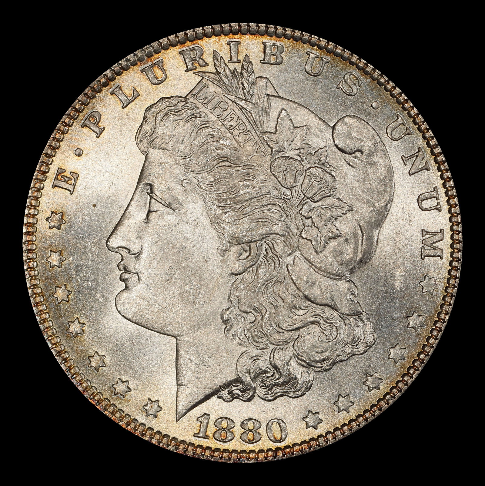 1880-p Morgan Dollar $1 Grades ms63 - 2
