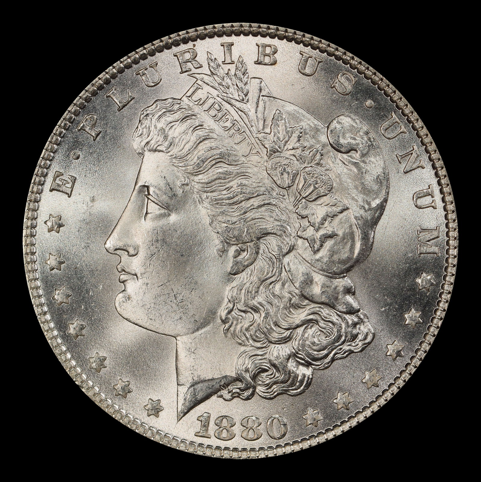 1880-p Morgan Dollar $1 Grades ms65 - 2
