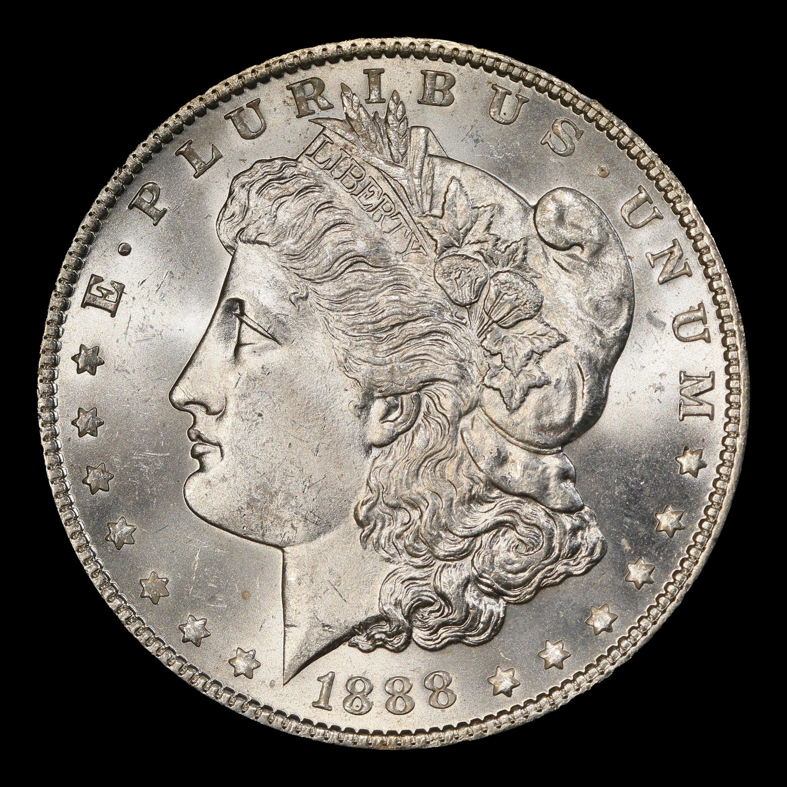 1888-p Morgan Dollar $1 Grades ms64+ - 2