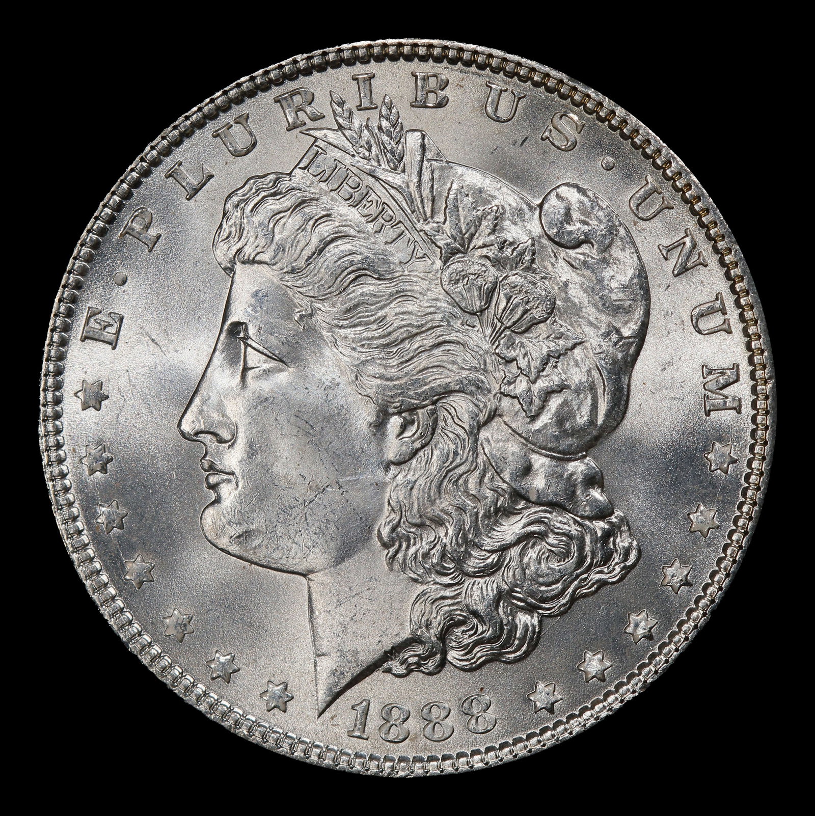 1888-p Morgan Dollar $1 Grades ms65+ - 2
