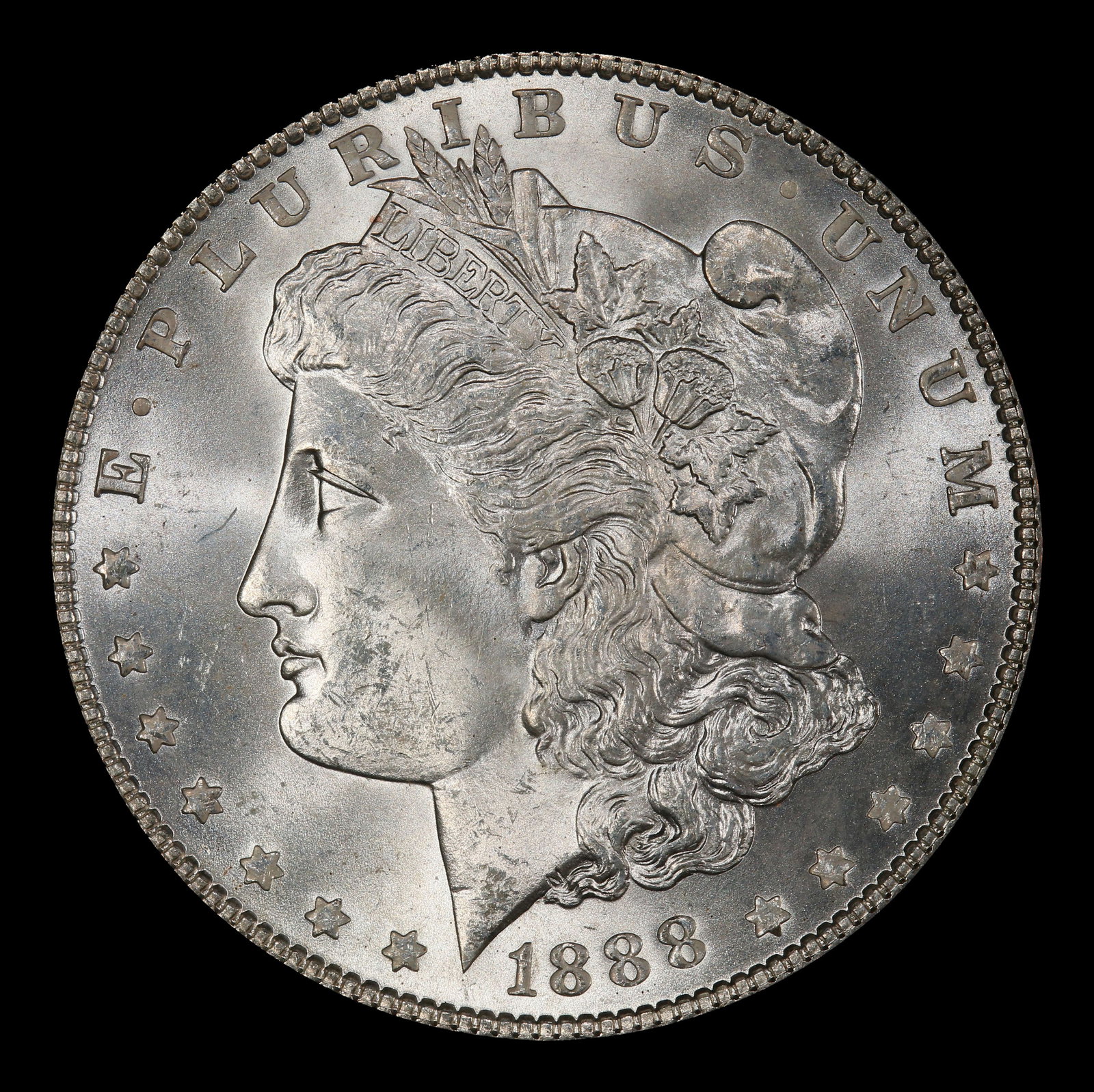 1888-p Morgan Dollar $1 Grades ms65+ - 2