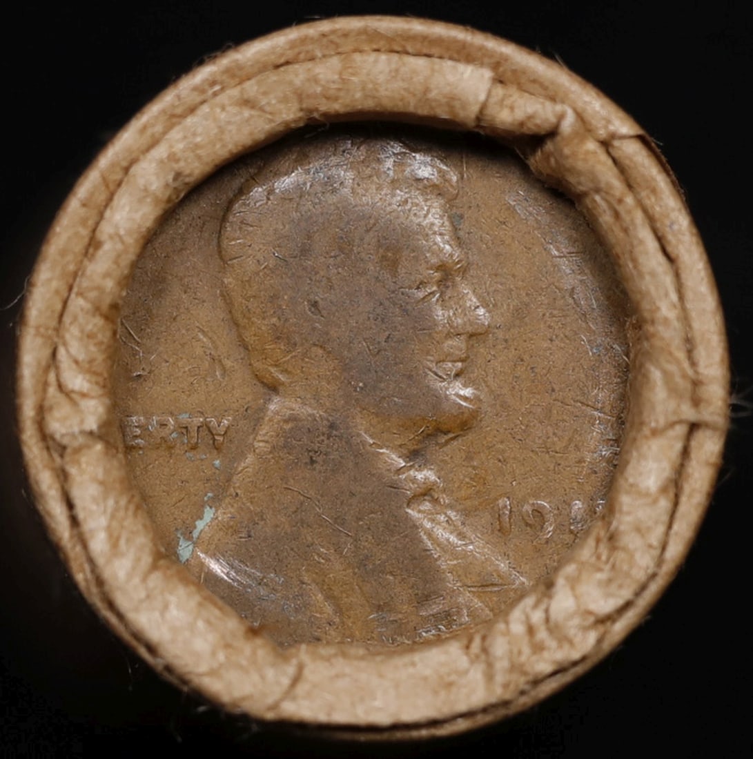 Lincoln Wheat Cent 1c Mixed Roll Orig Brandt McDonalds Wrapper, 1917-p end, Indian other end - 2