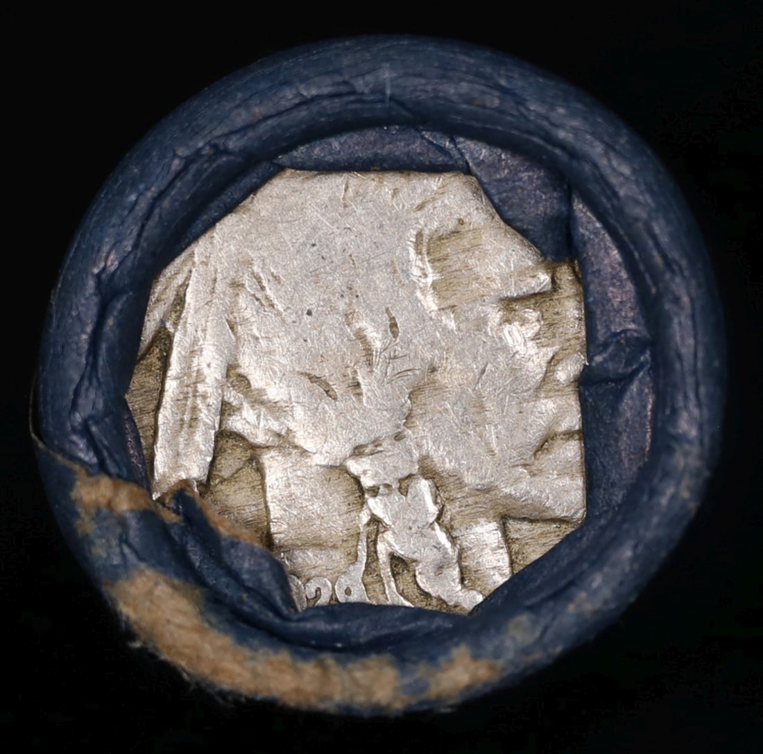 Buffalo Nickel Shotgun Roll in Old Bank Style 'Bell Telephone' Wrapper 1929 & D Mint Ends - 2