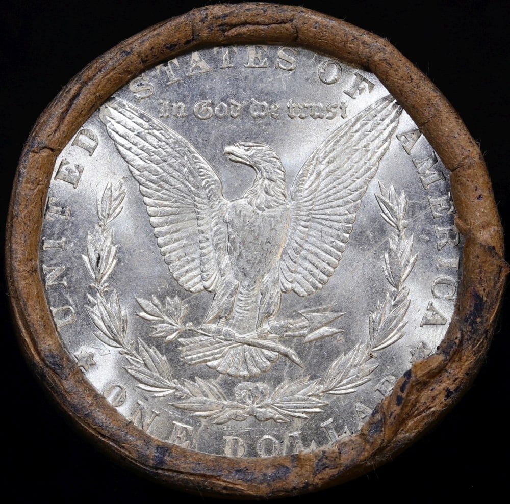 Full solid date 1889-p Uncirculated Morgan silver dollar roll, 20 coins - 3