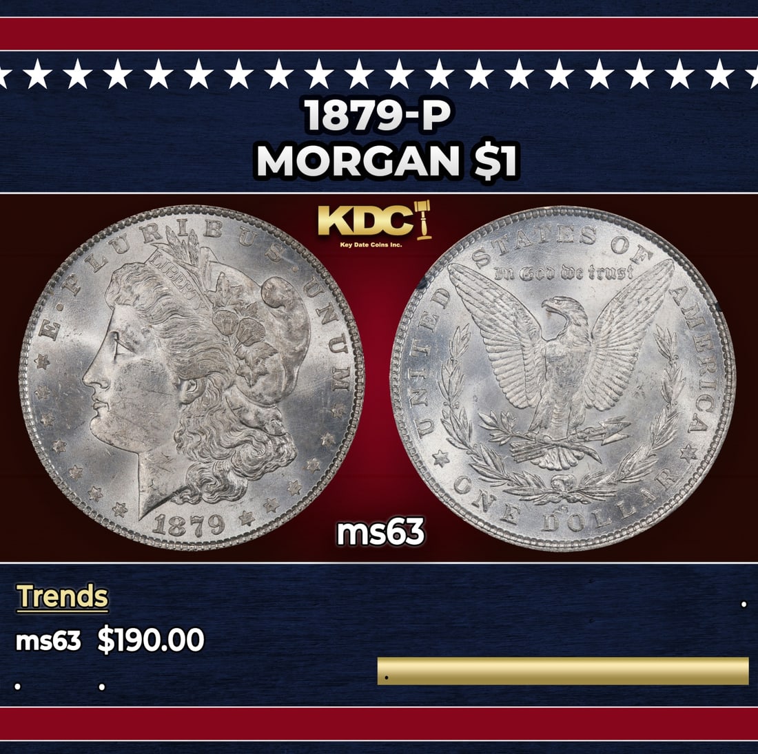 1879-p Morgan Dollar $1 Grades ms63: 1879-p Morgan Dollar $1 Grades ms63.