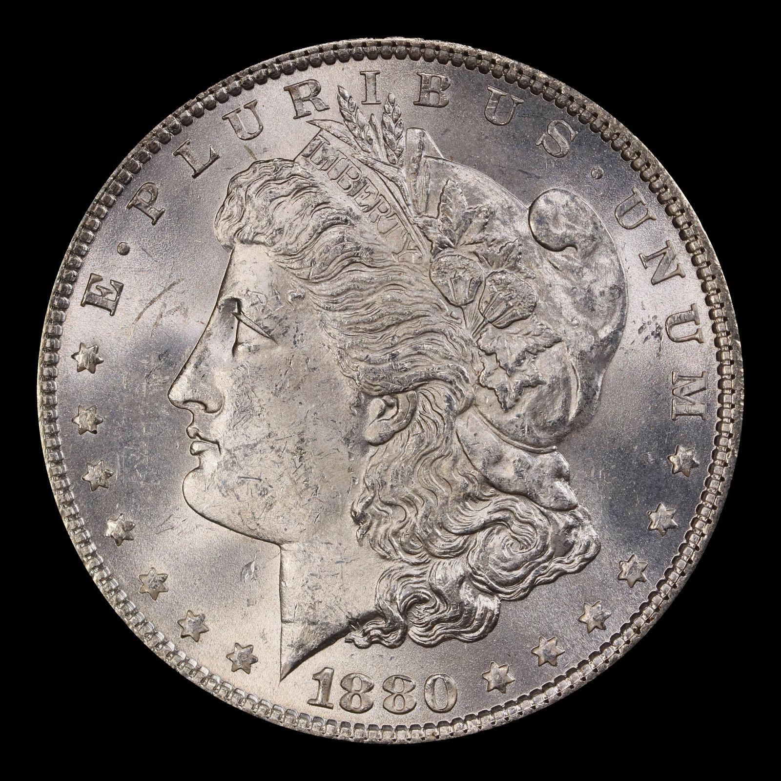 1880-p Morgan Dollar $1 Grades ms64 - 2