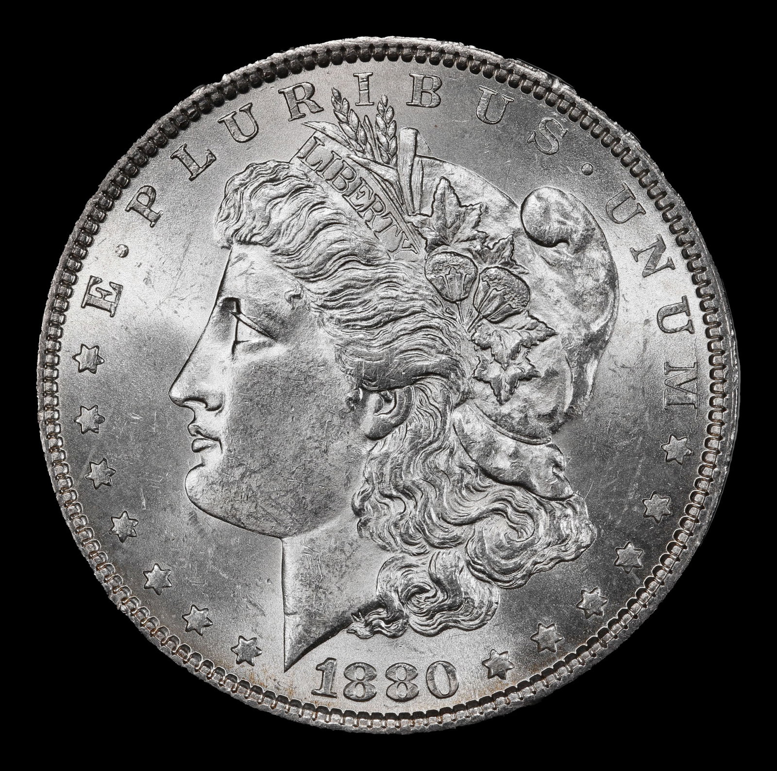1880-p Morgan Dollar $1 Grades ms65 - 2