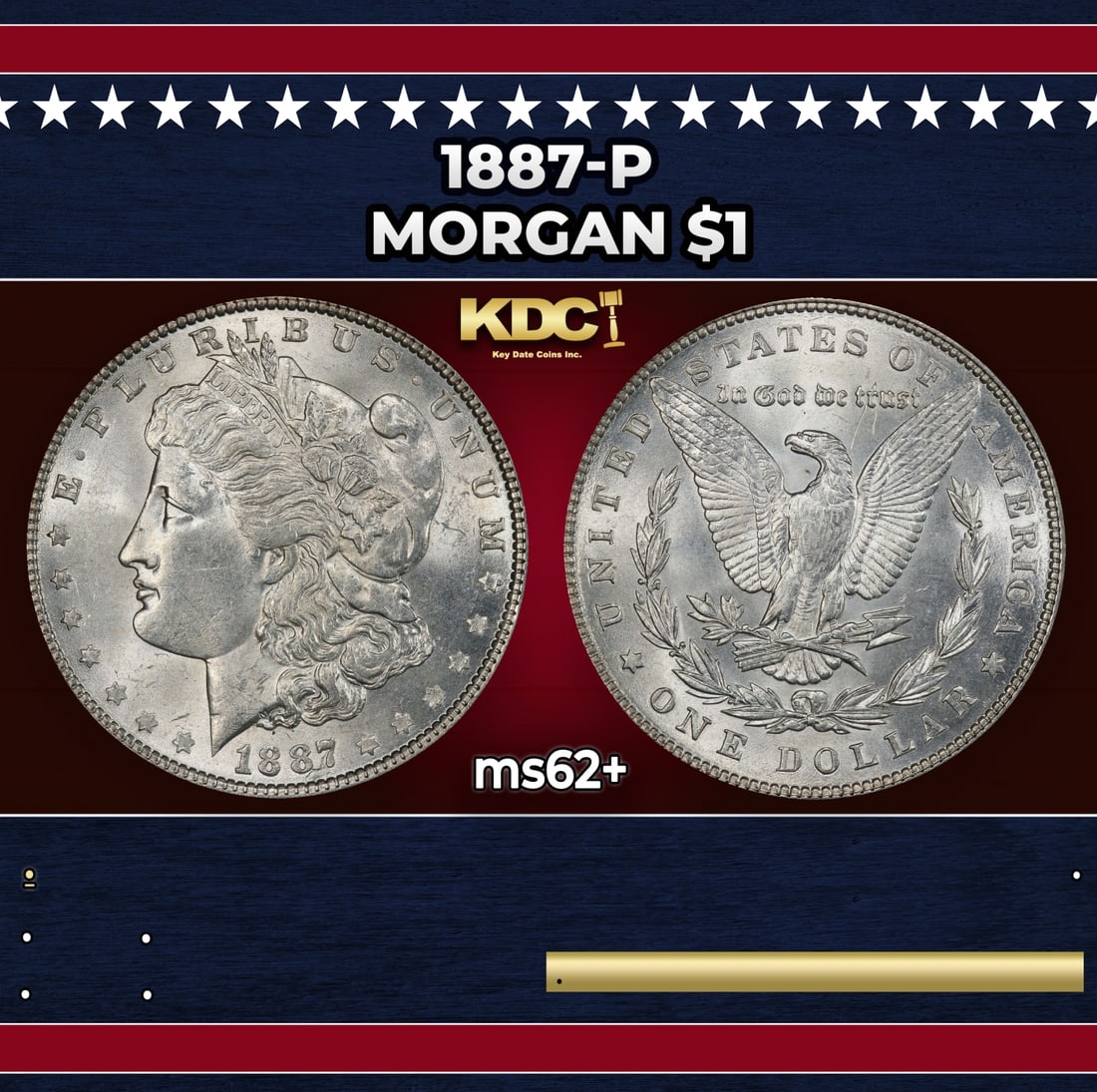 1887-p Morgan Dollar $1 Grades ms62+: 1887-p Morgan Dollar $1 Grades ms62+.