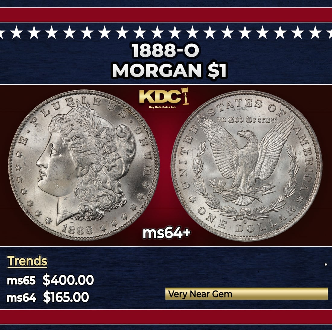1888-o Morgan Dollar $1 Grades ms64+: 1888-o Morgan Dollar $1 Grades ms64+.