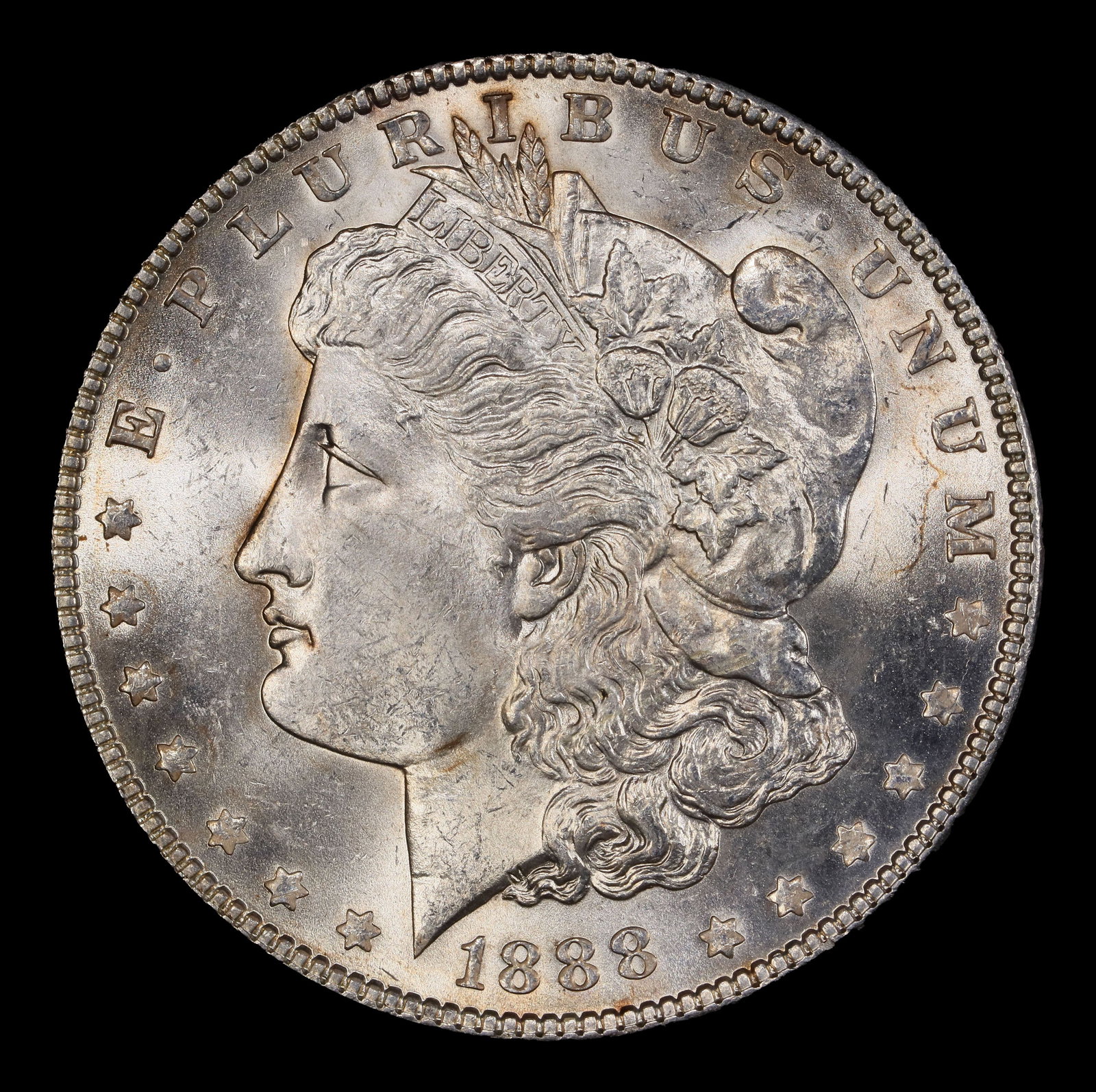 1888-p Morgan Dollar $1 Grades ms63+ - 2
