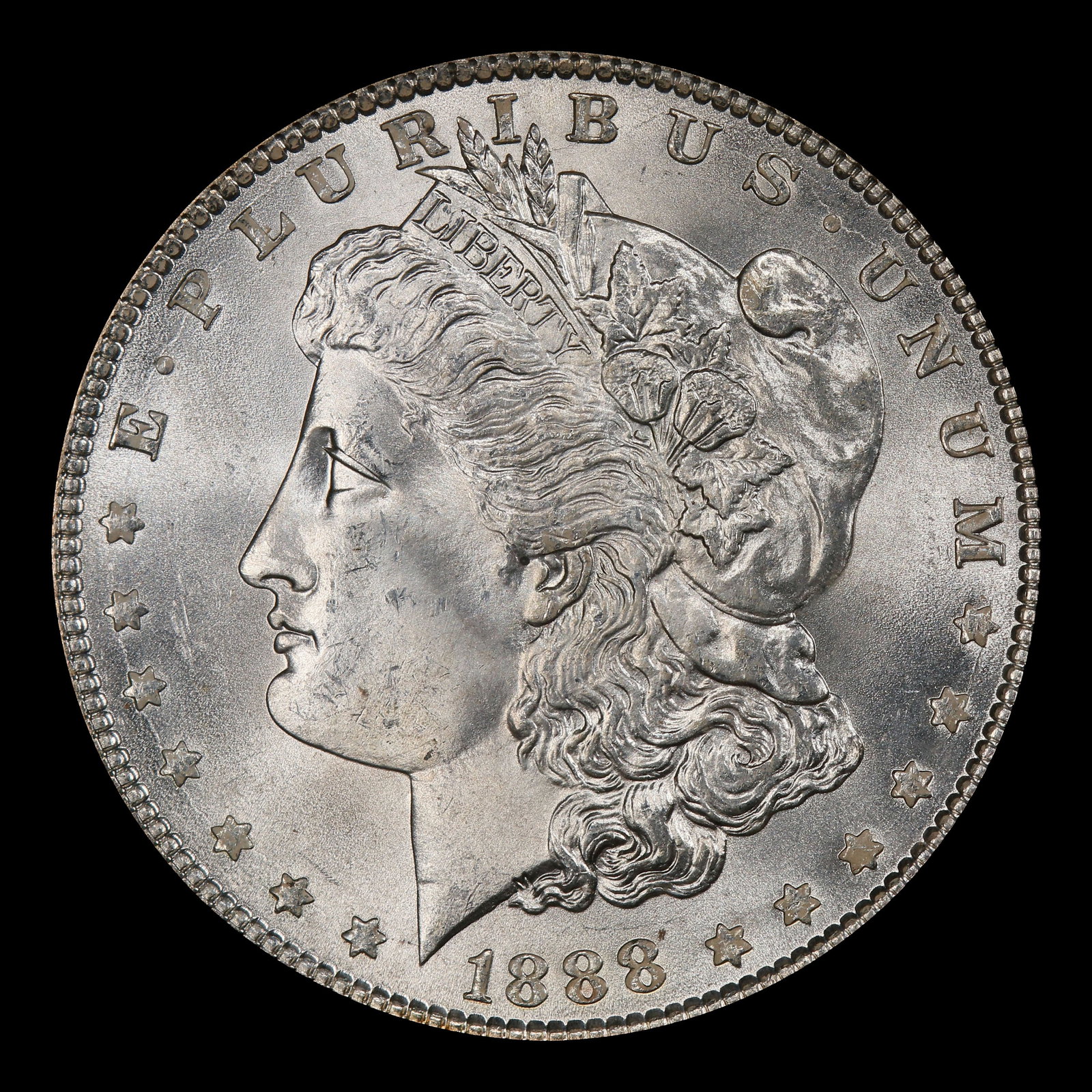 1888-p Morgan Dollar $1 Grades ms64+ - 2