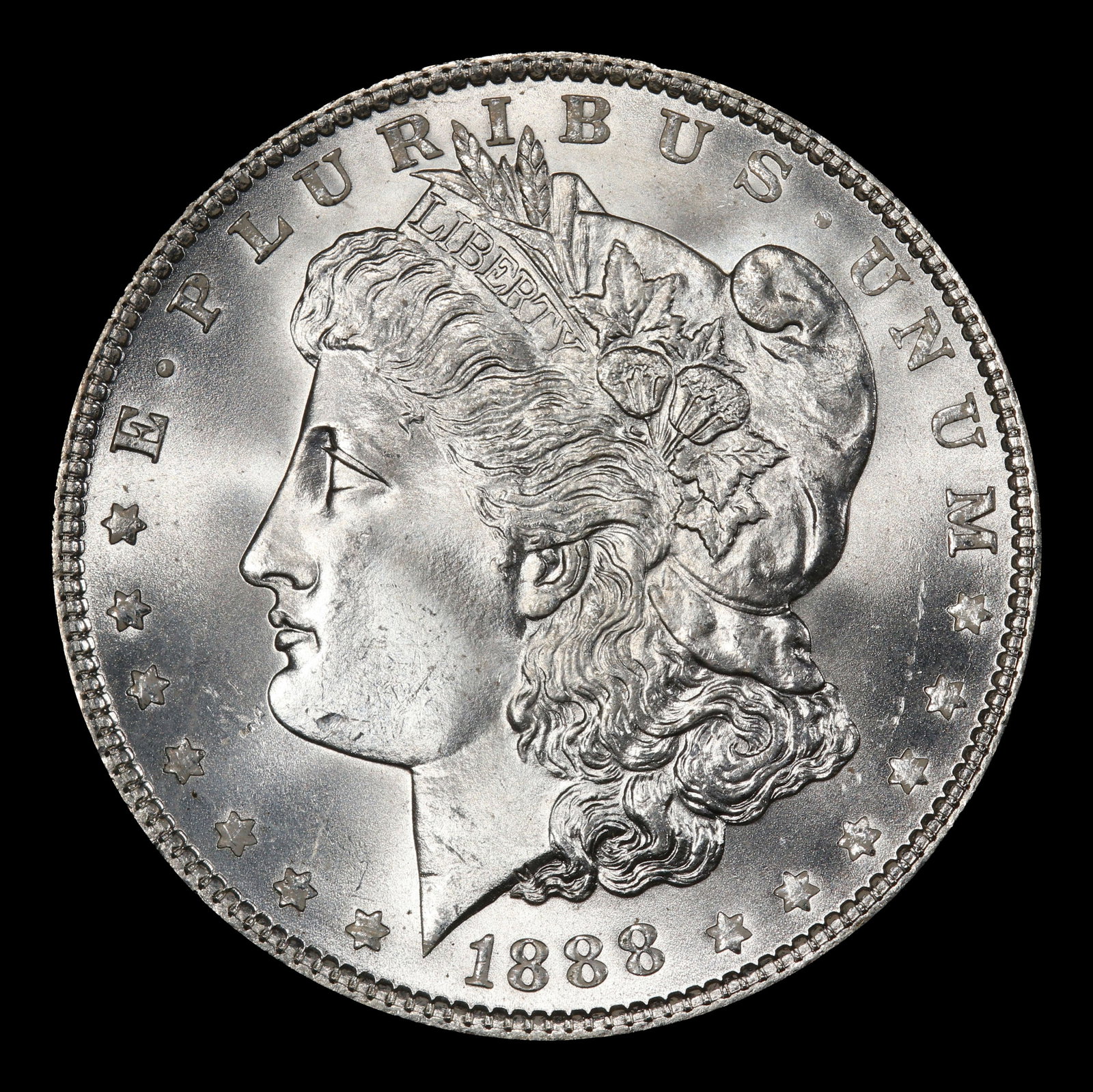 1888-p Morgan Dollar $1 Grades ms65+ - 2