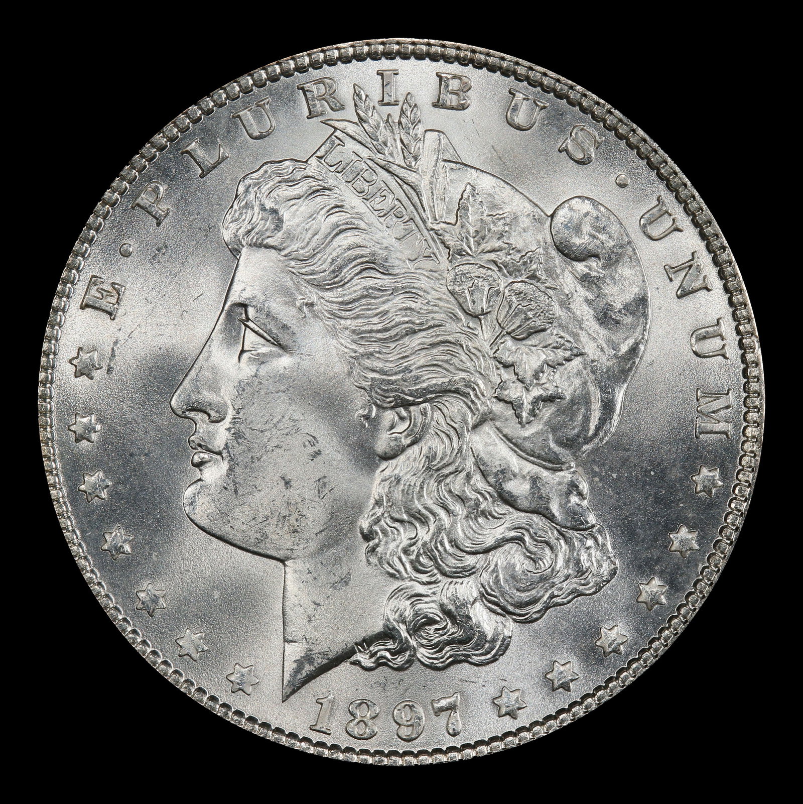 1897-p Morgan Dollar $1 Grades ms65 - 2