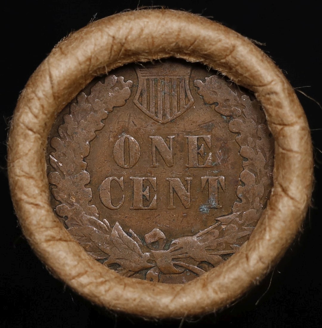 Lincoln Wheat Cent 1c Mixed Roll Orig Brandt McDonalds Wrapper, 1917-p end, Indian other end - 3