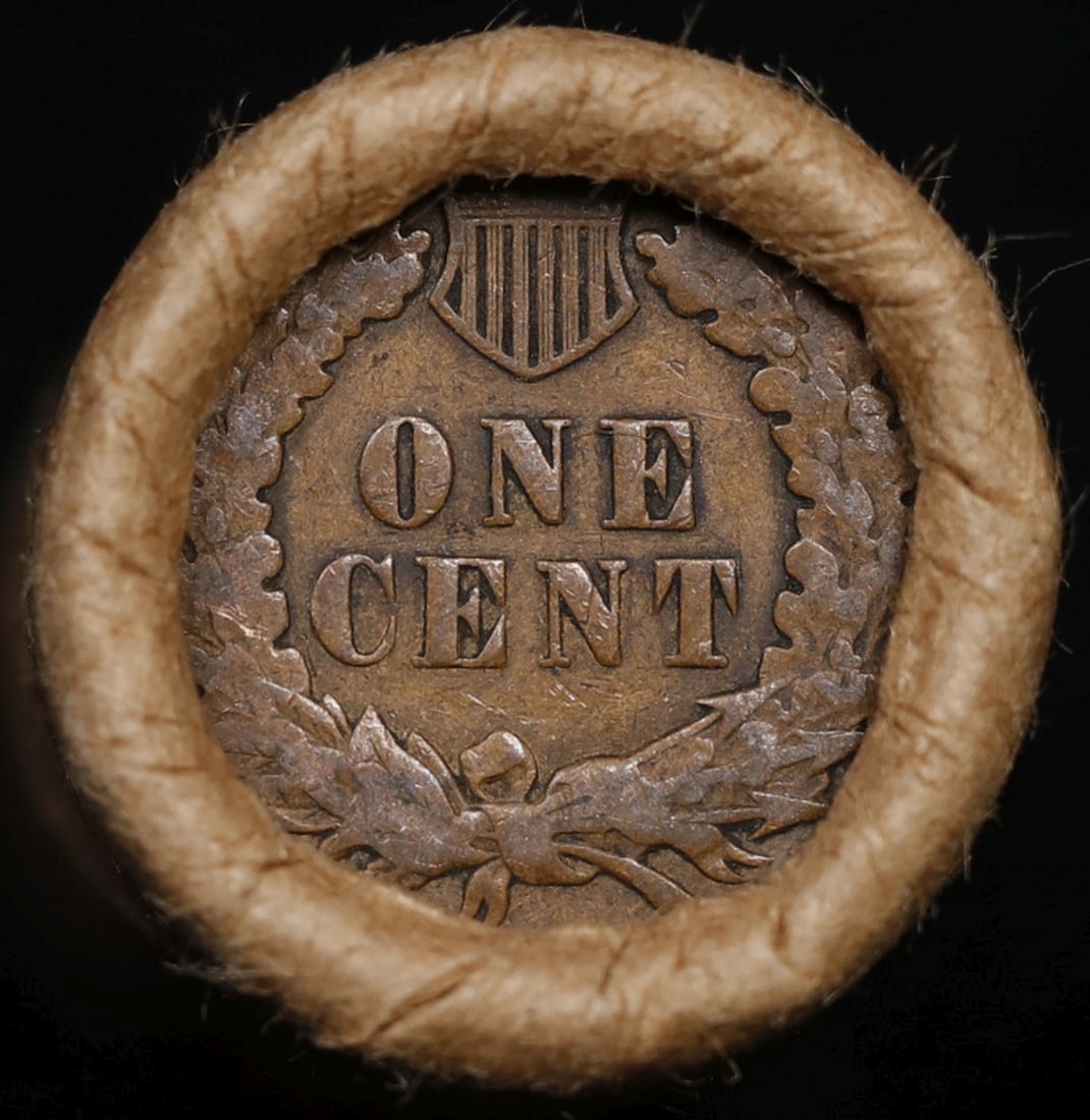 Lincoln Wheat Cent 1c Mixed Roll Orig Brandt McDonalds Wrapper, 1918-p end, Indian other end - 3