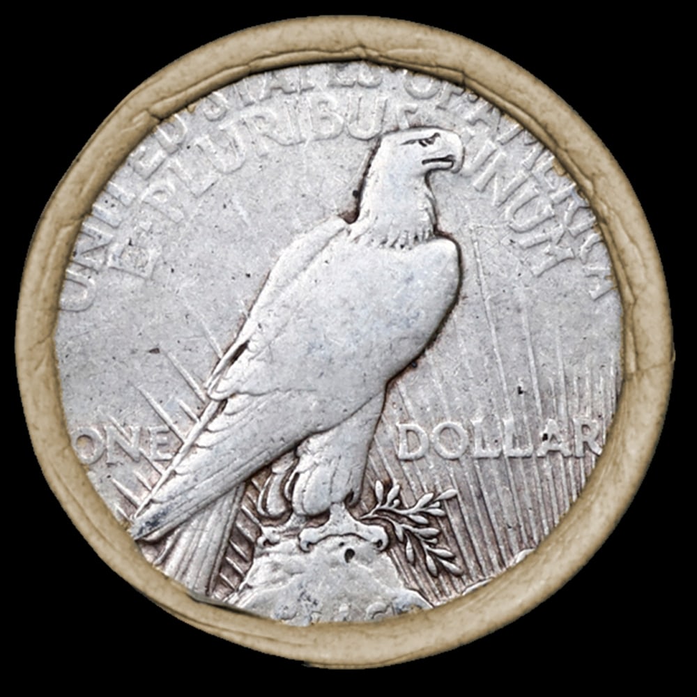 SEARS 20 Coin Mixed Morgan/Peace Dollar Roll Circ 1893/'P' Peace Ends - 3