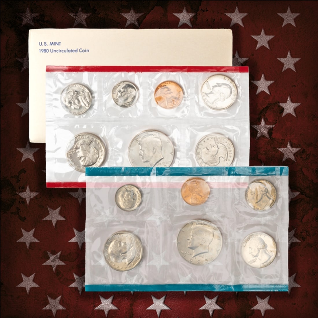1980-1999 2 Decades Mint Set Run - 224 Coins, 18 Complete Sets - 2