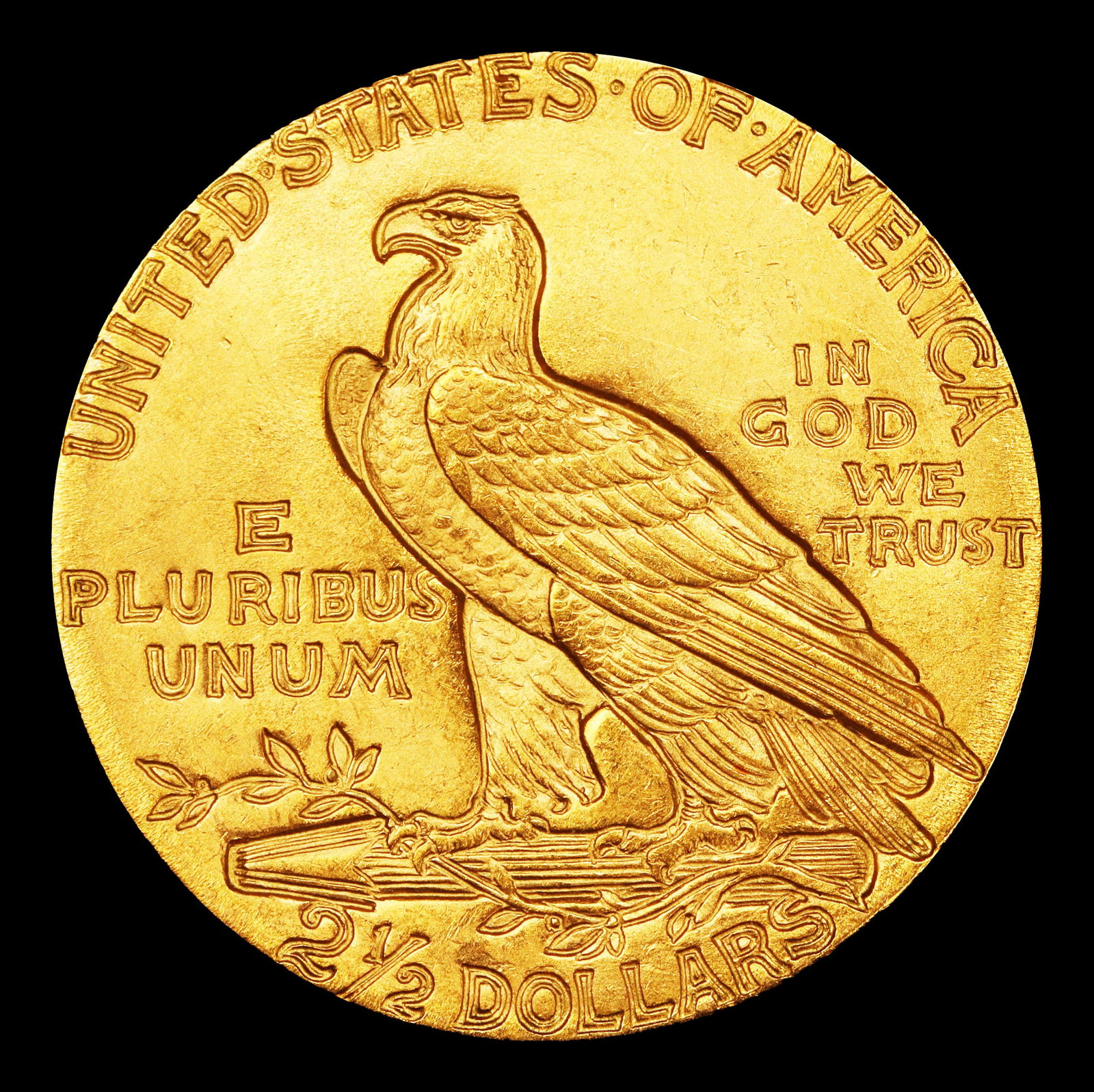 1909-p Gold Indian Quarter Eagle Near Top Pop! $2 1/2 ms66 USCG - 3