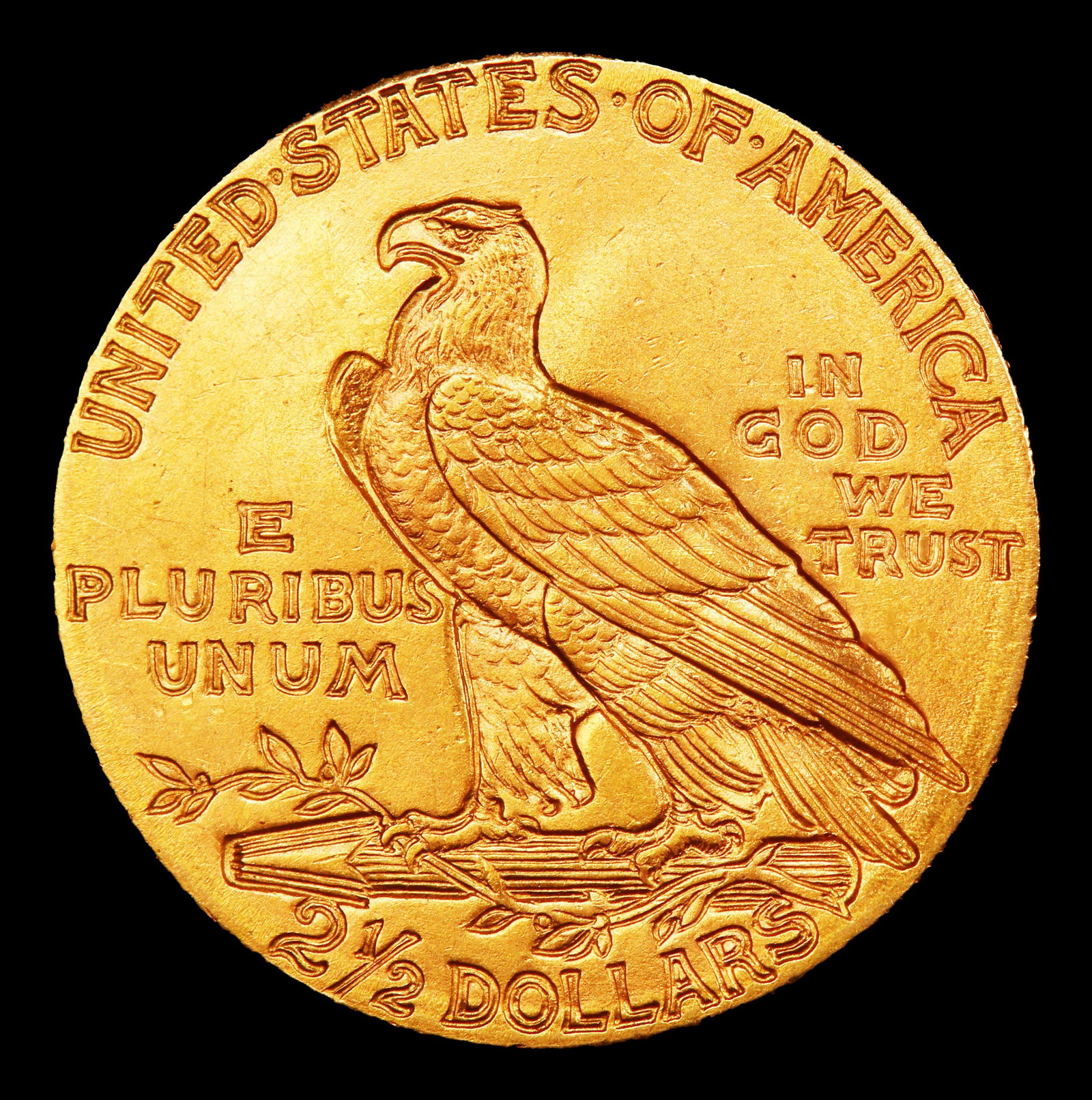 1909-p Gold Indian Quarter Eagle Near Top Pop! $2 1/2 ms66 USCG - 3