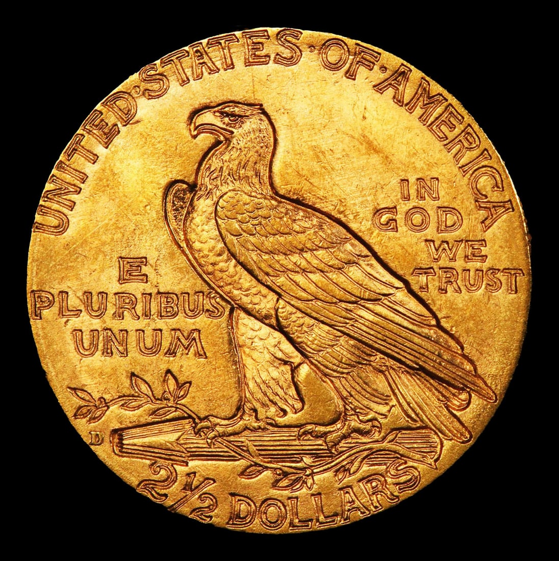 1925-d Gold Indian Quarter Eagle Near Top Pop! $2 1/2 ms66+ USCG - 3