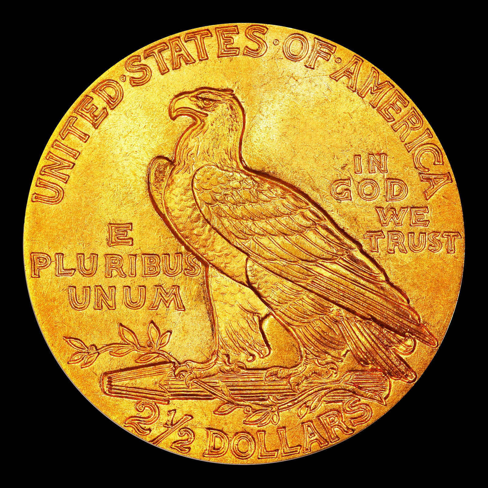 1926-p Gold Indian Quarter Eagle Near Top Pop! $2 1/2 ms66 USCG - 3