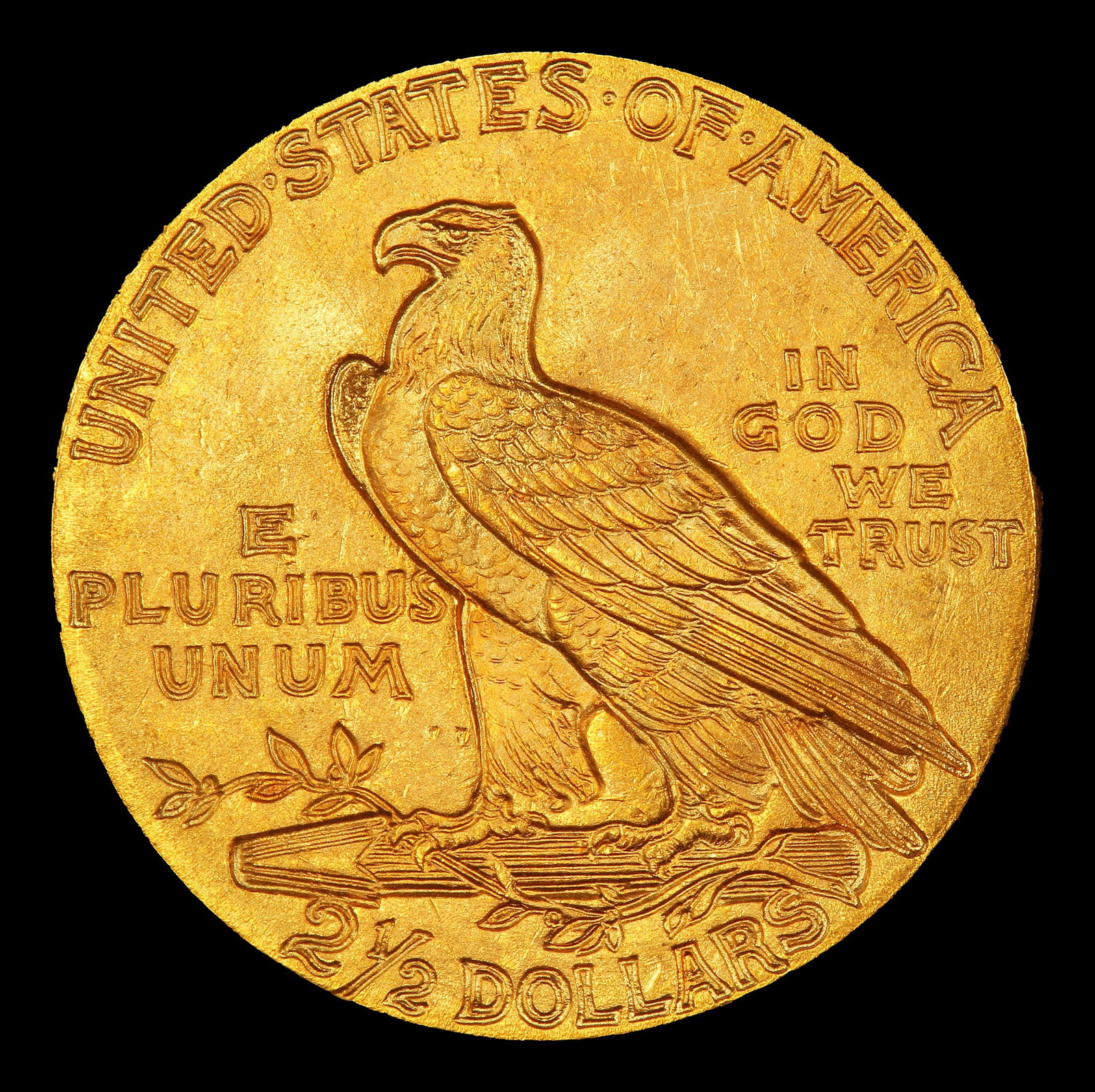1927-p Gold Indian Quarter Eagle Near Top Pop! $2 1/2 ms66 USCG - 3